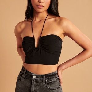 Abercrombie black crop top